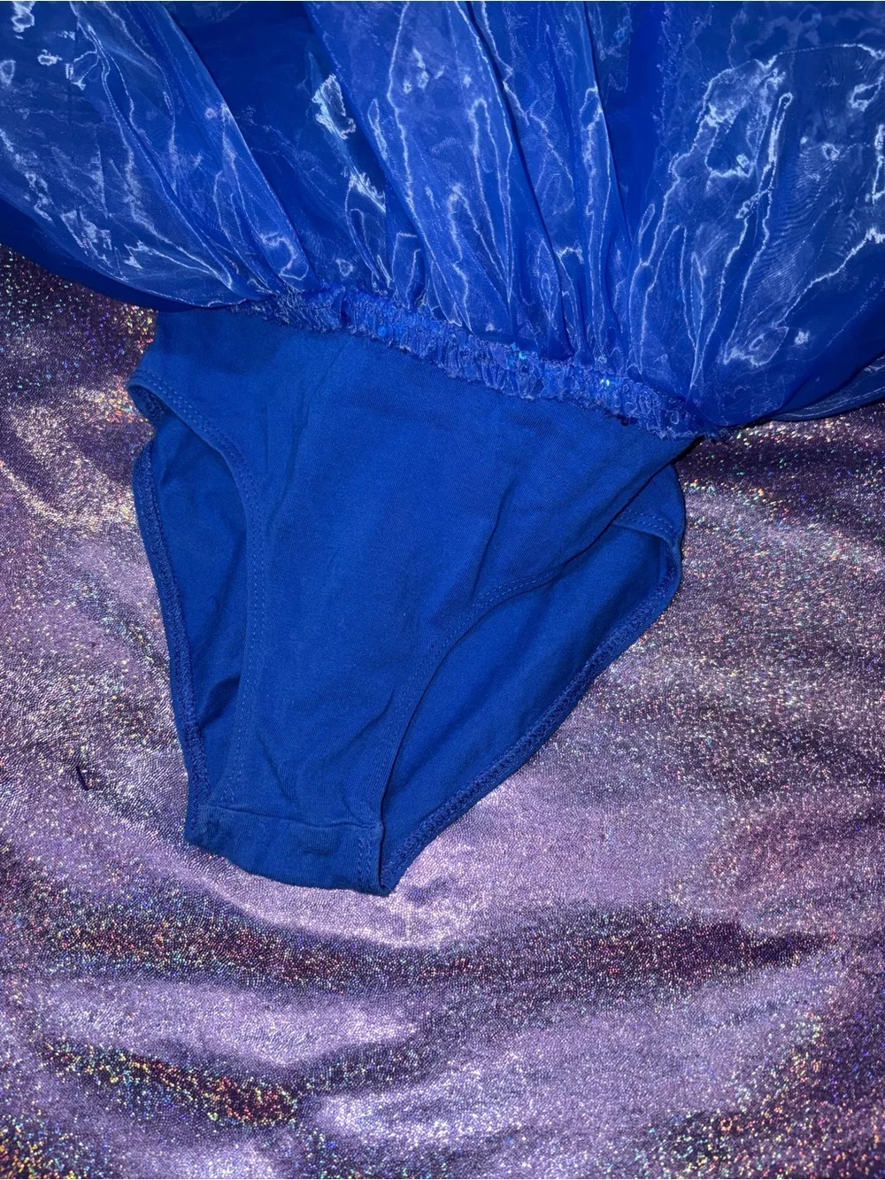 Zaclotre Ballet Leotard Sequin Royal Blue